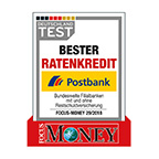 Postbank „Bester Ratenkredit“