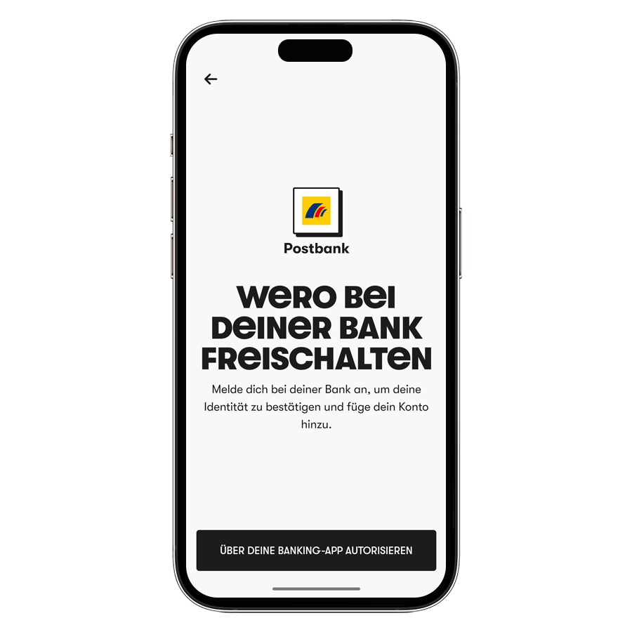 Einrichtung Wero in der Postbank App