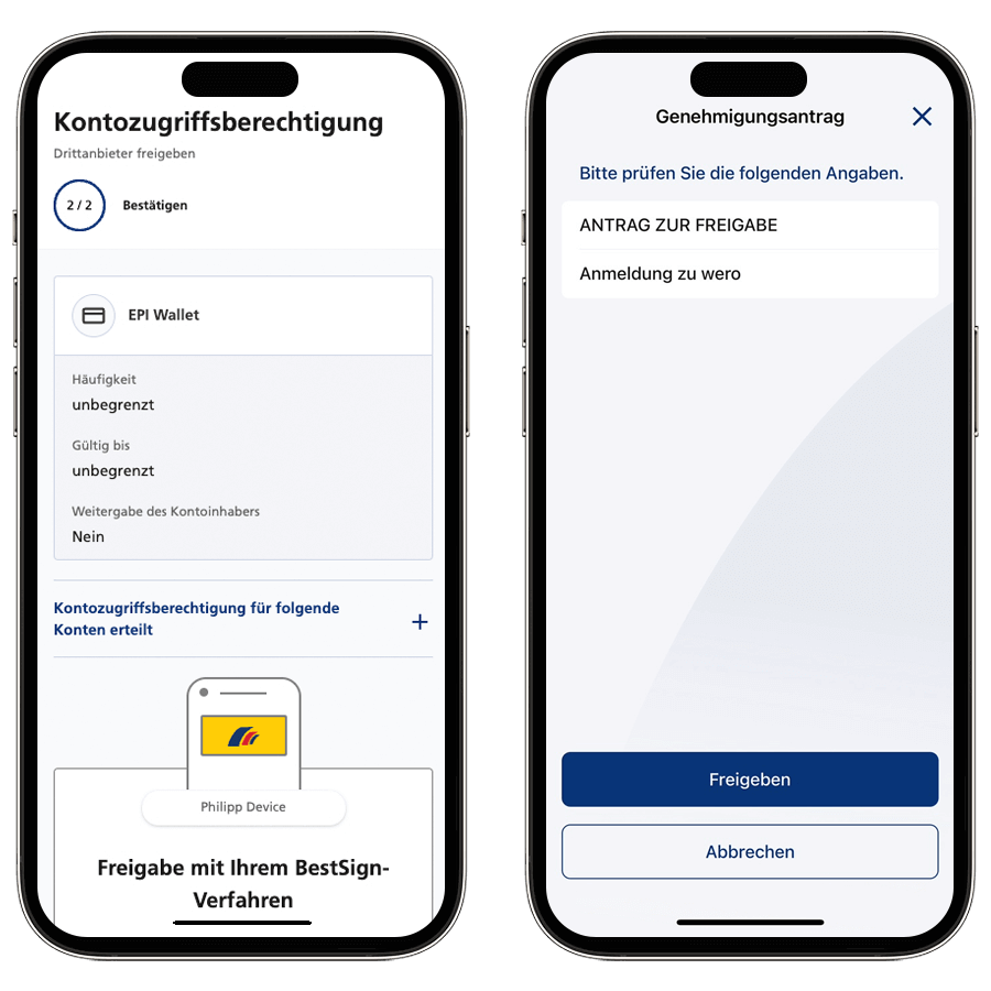 Einrichtung Wero in der Postbank App