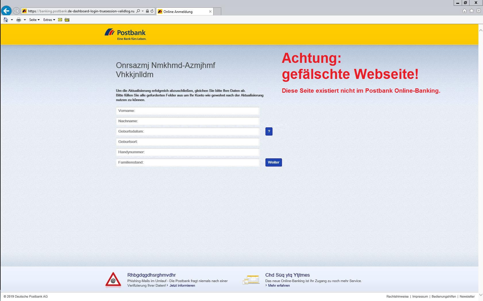 Verrechnungsscheck postbank